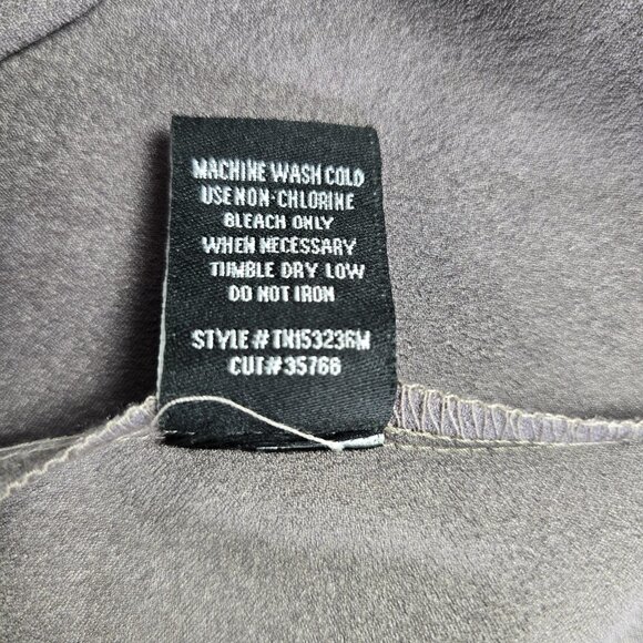 Dress Barn Party Dress Sz 14 Taupe Satin Midi Ruffle Sleeveless V Ruched Evening - Picture 8 of 8